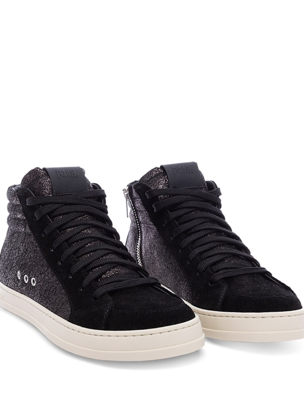 P448 Skate High Top Sneakers In Smog Black